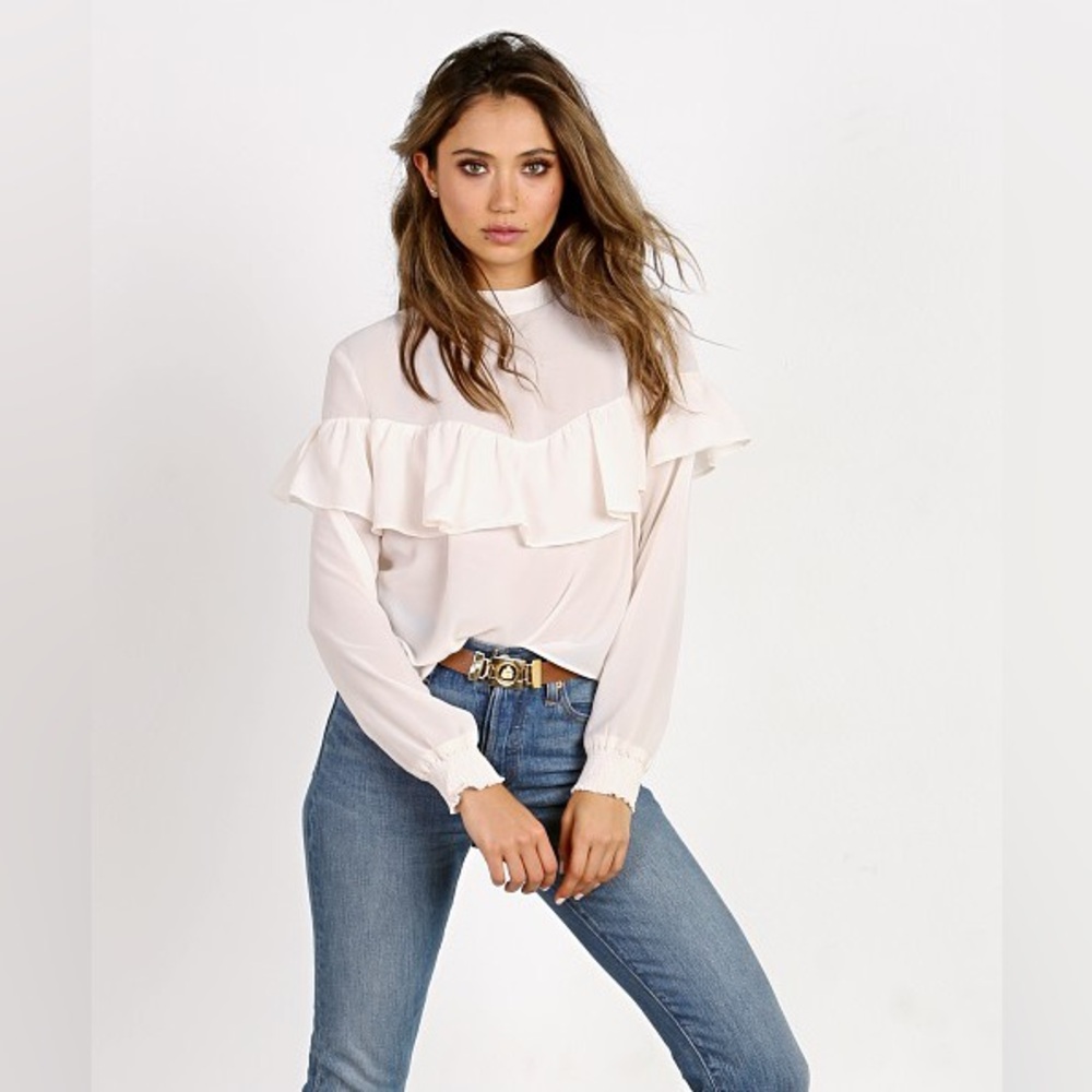 WYLDR Leave a Trace Blouse - Ivory